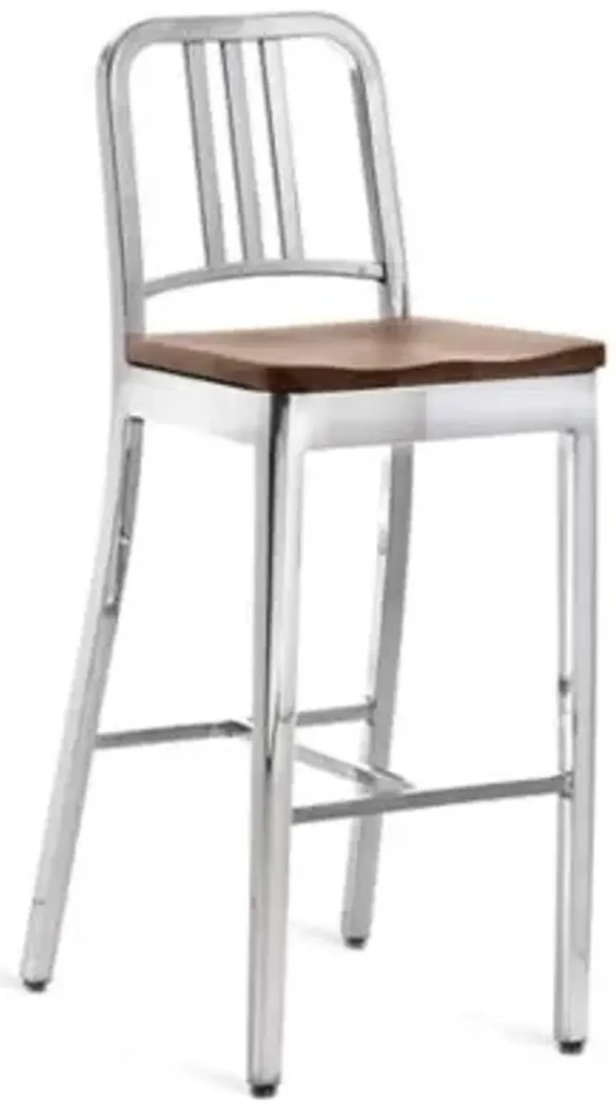 Navy Stool, Wooden Seat