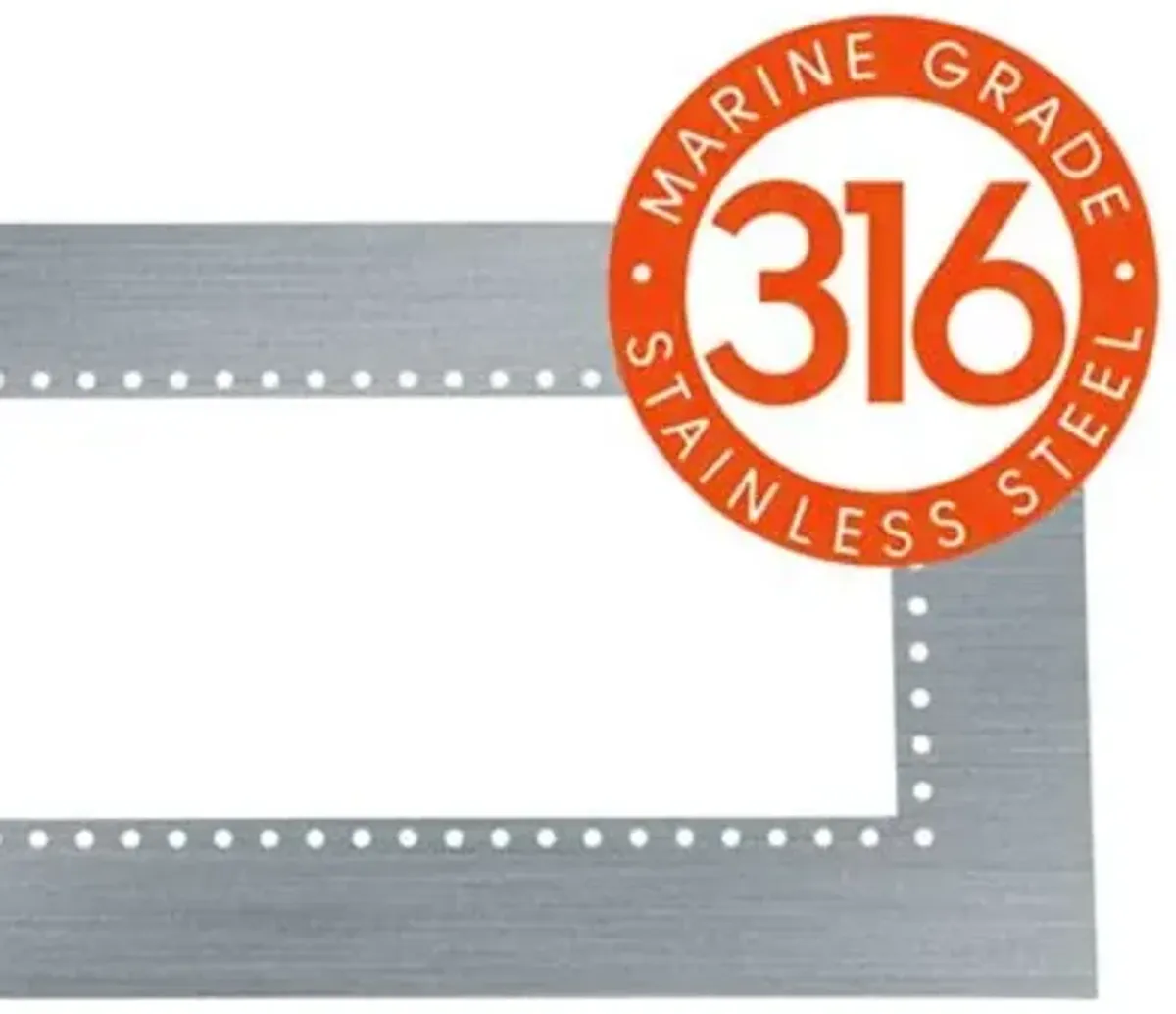 Marine Grade Stainless Steel Flush Mount Kit for 39 Inch Patio Heater
