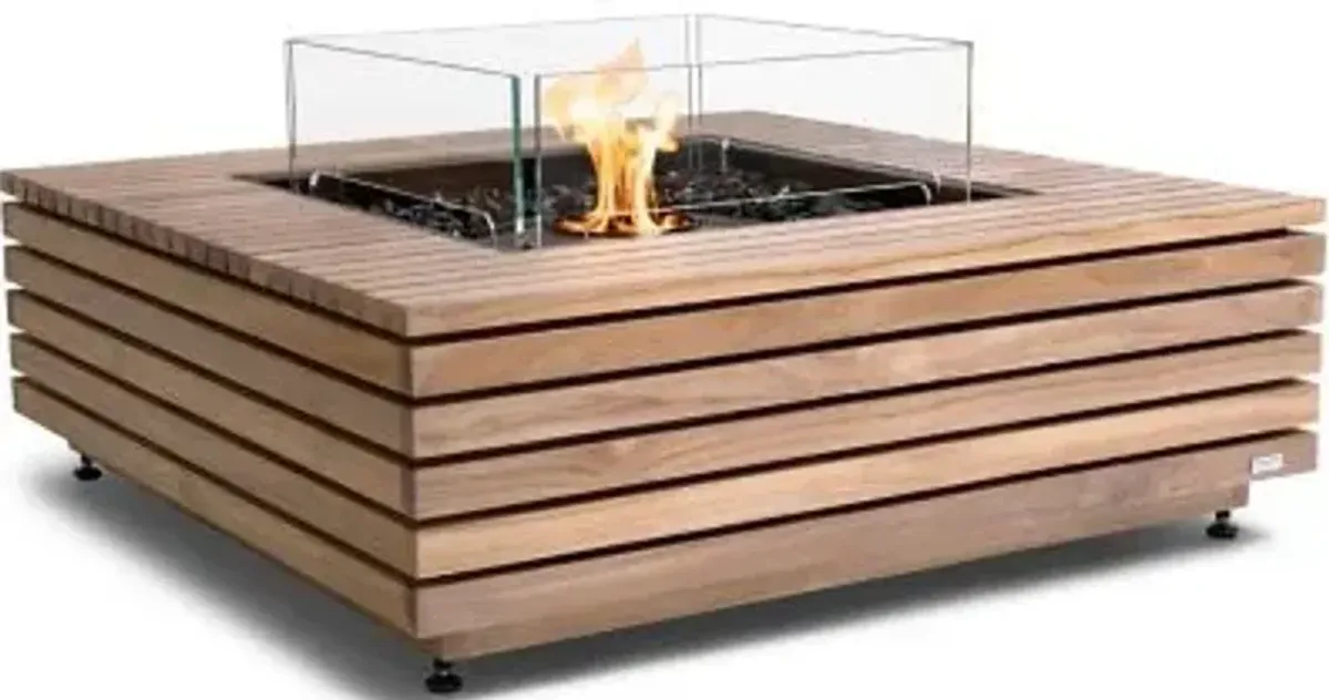 Base Teak Freestanding Fire Table