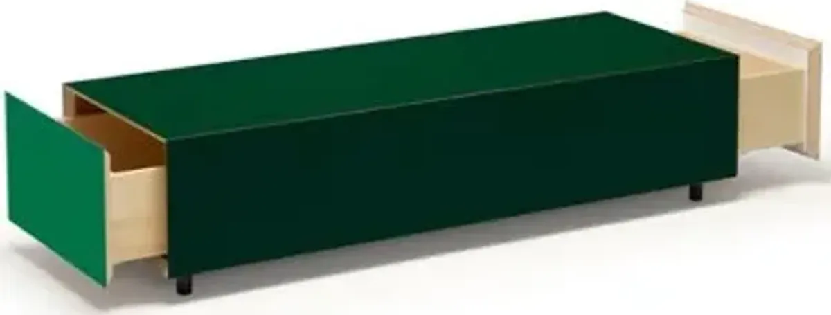 Bloc Rectangular 2 Drawer Side Table