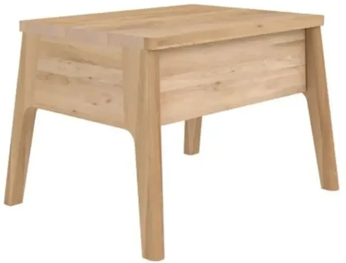 Oak Air Bedside Table - 1 Drawer
