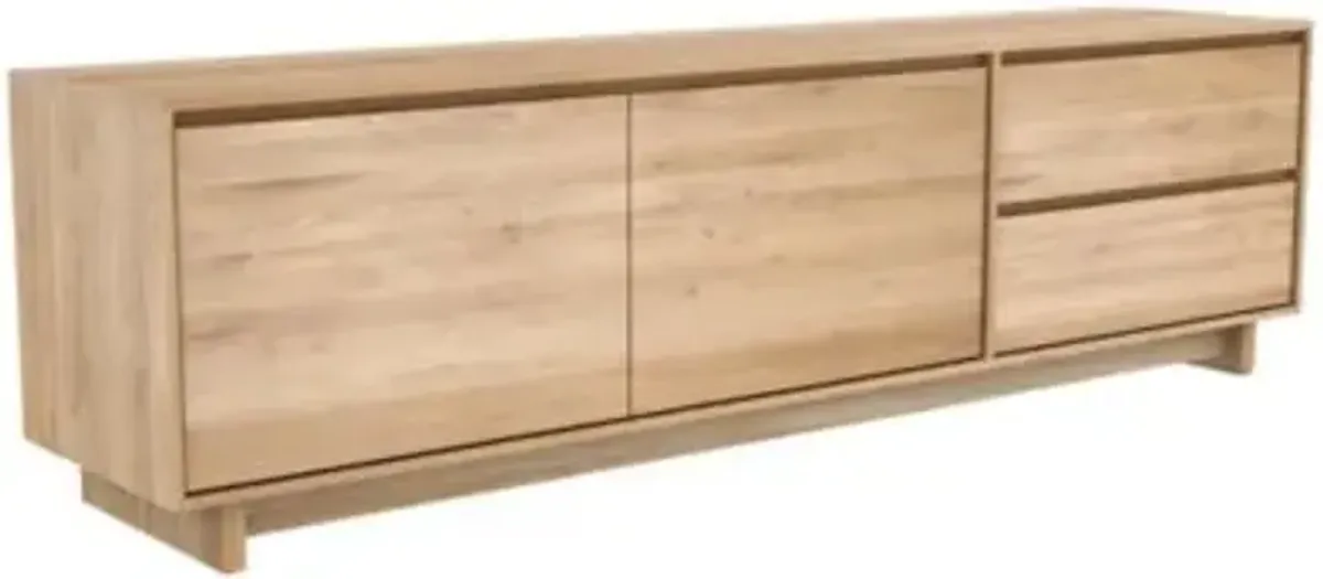 Wave TV Cupboard - 2 Doors - 1 Flip-down Door / 1 Drawer