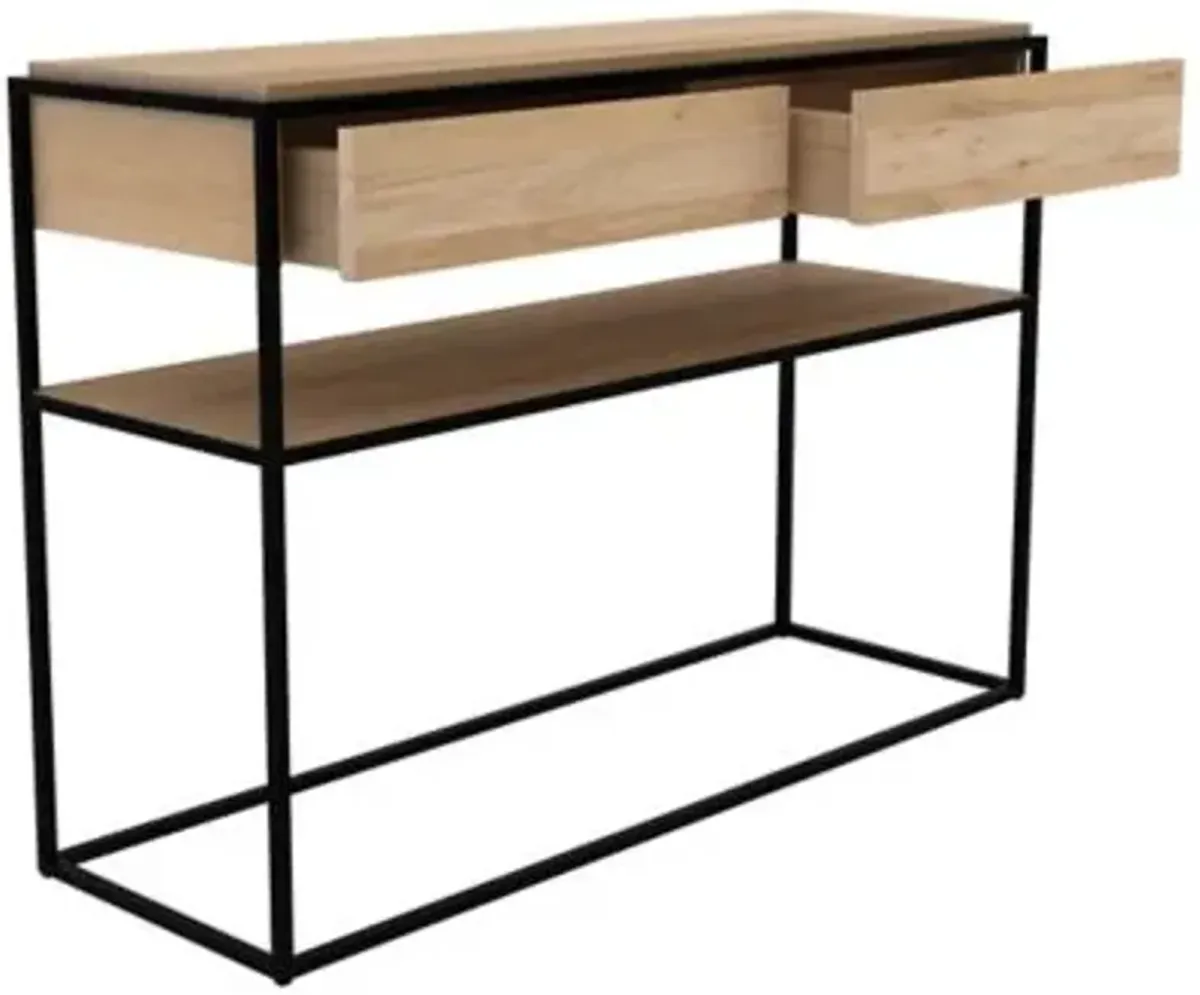 Oak Monolit Console Table