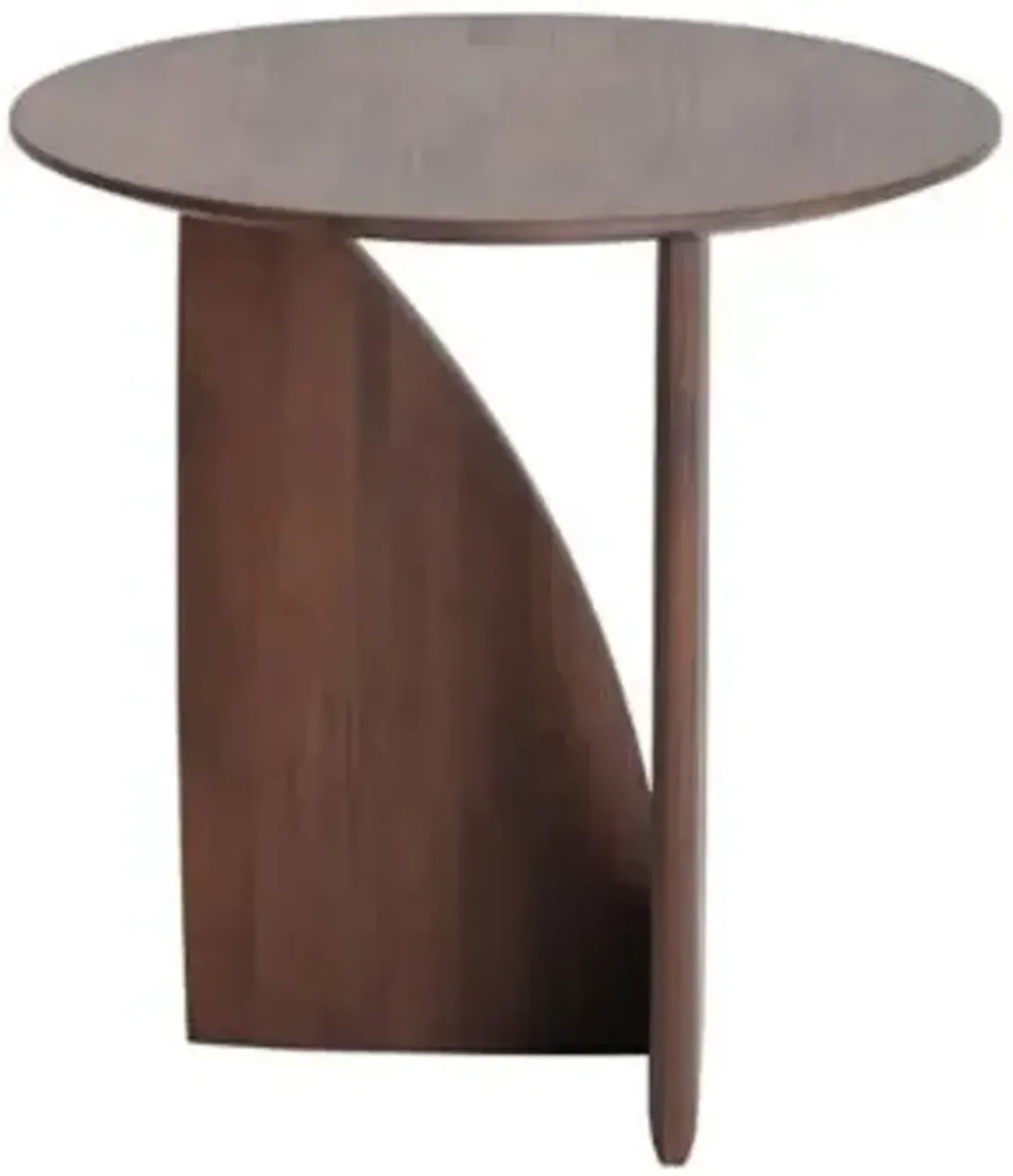 Teak Geometric Side Table