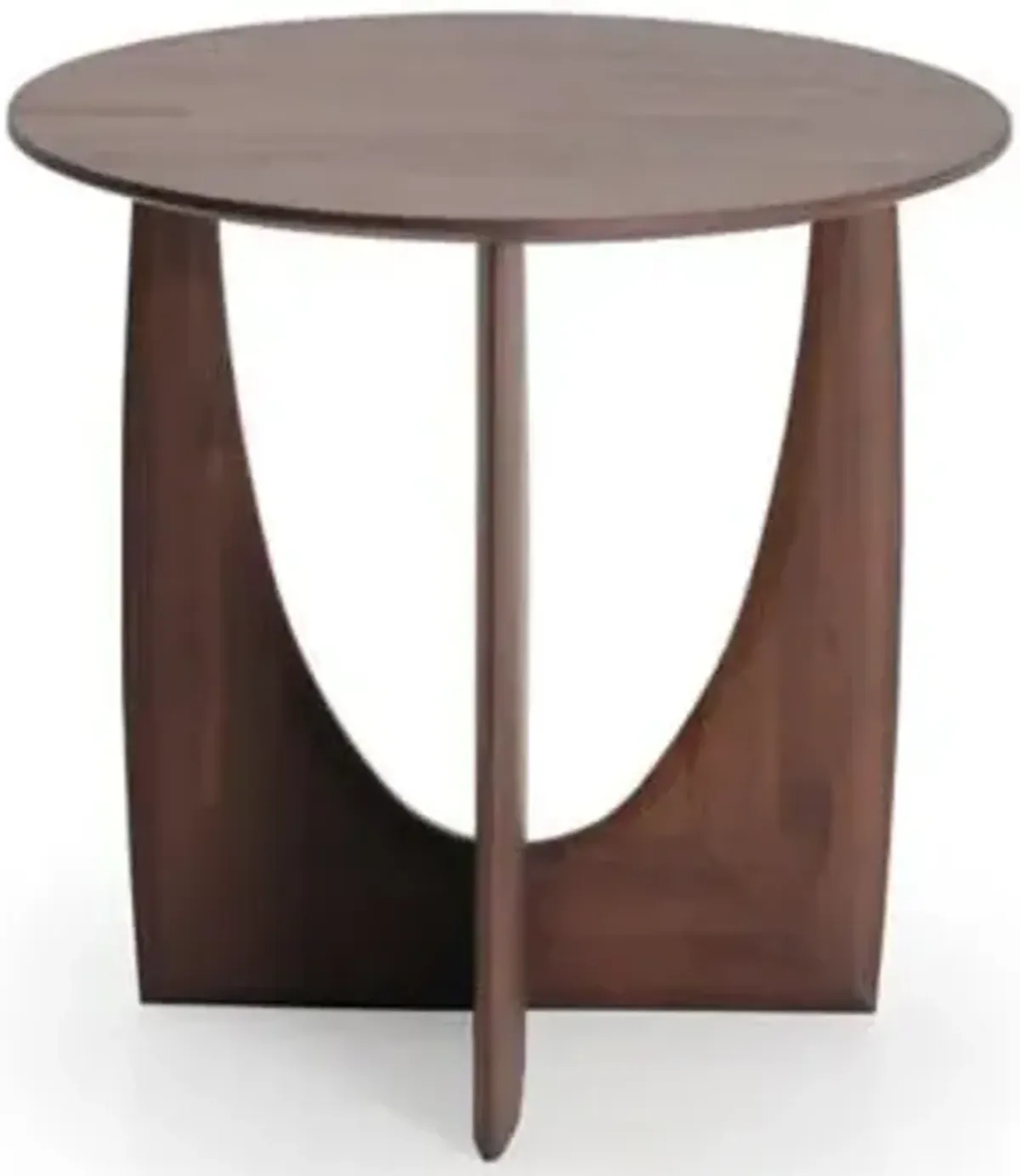 Teak Geometric Side Table