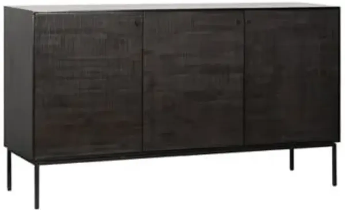 Teak Grooves Sideboard - 3 Doors