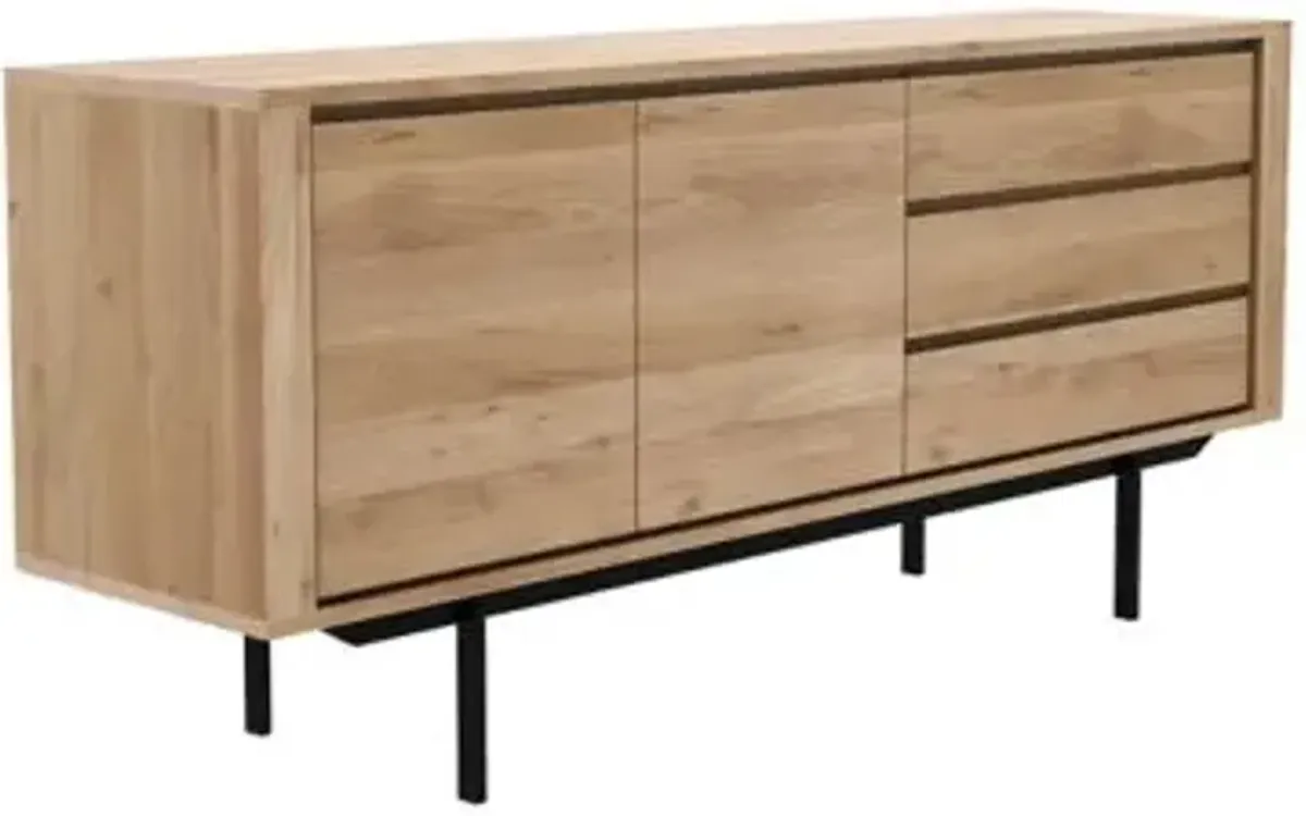 Oak Shadow Sideboard - 2 Doors - 3 Drawers