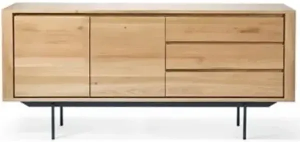 Oak Shadow Sideboard - 2 Doors - 3 Drawers