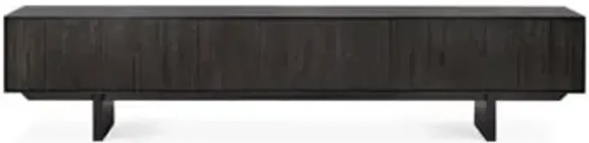 Teak Mosaic TV Cupboard - 1 Flip-Down Door - 2 Drawer