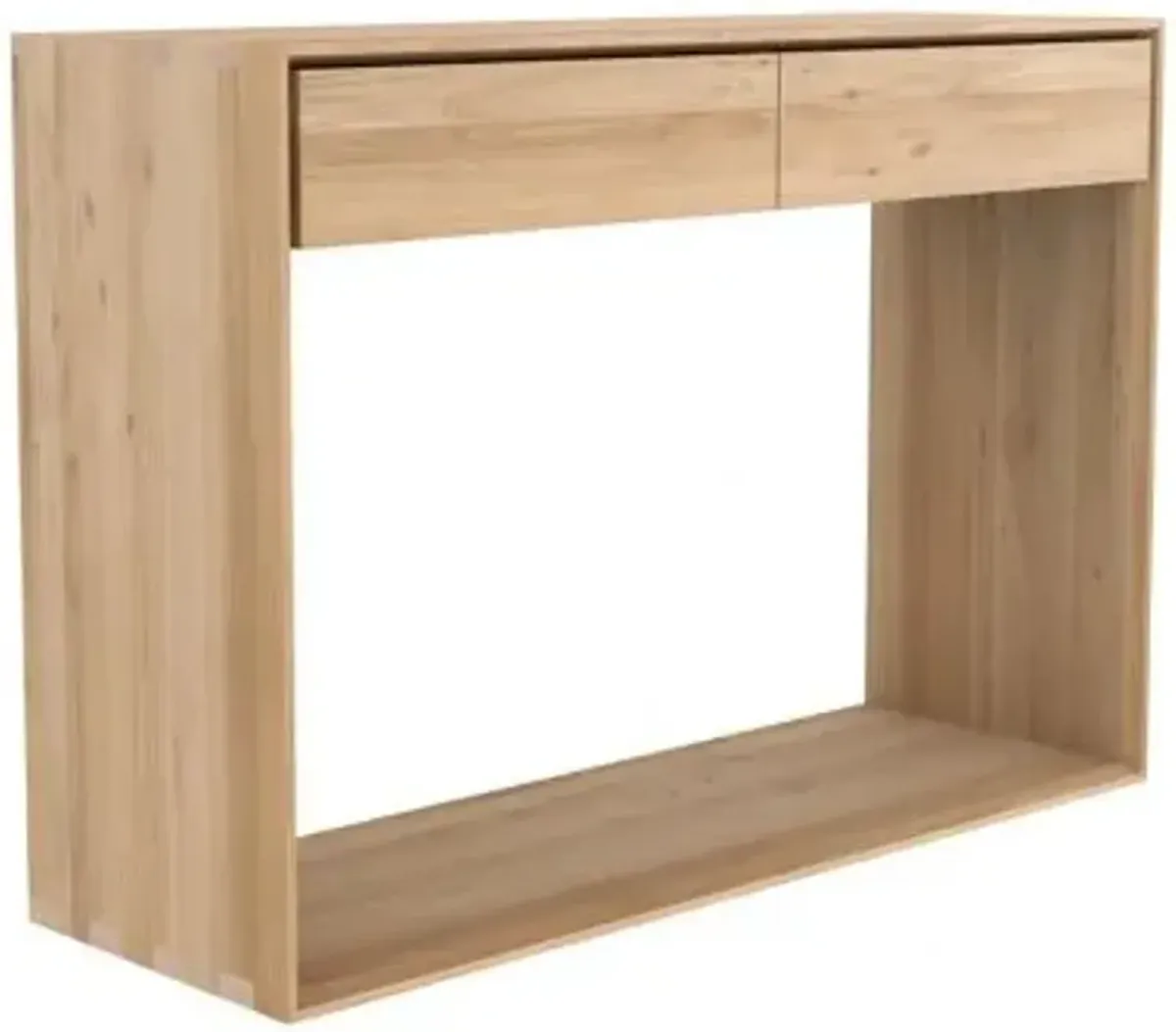 Oak Nordic Console - 2 Drawers