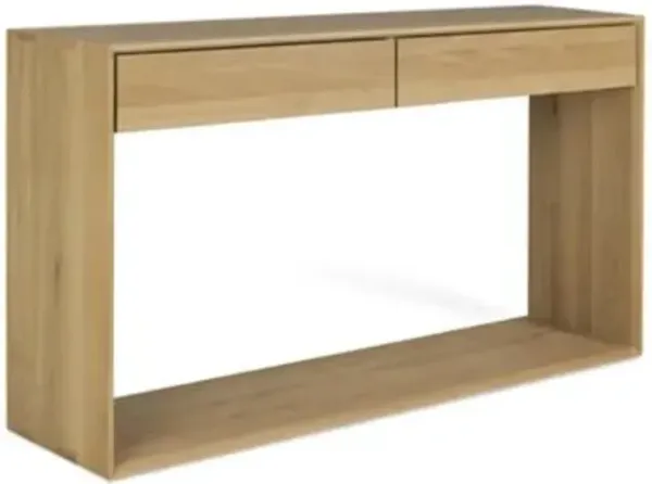 Oak Nordic Console - 2 Drawers