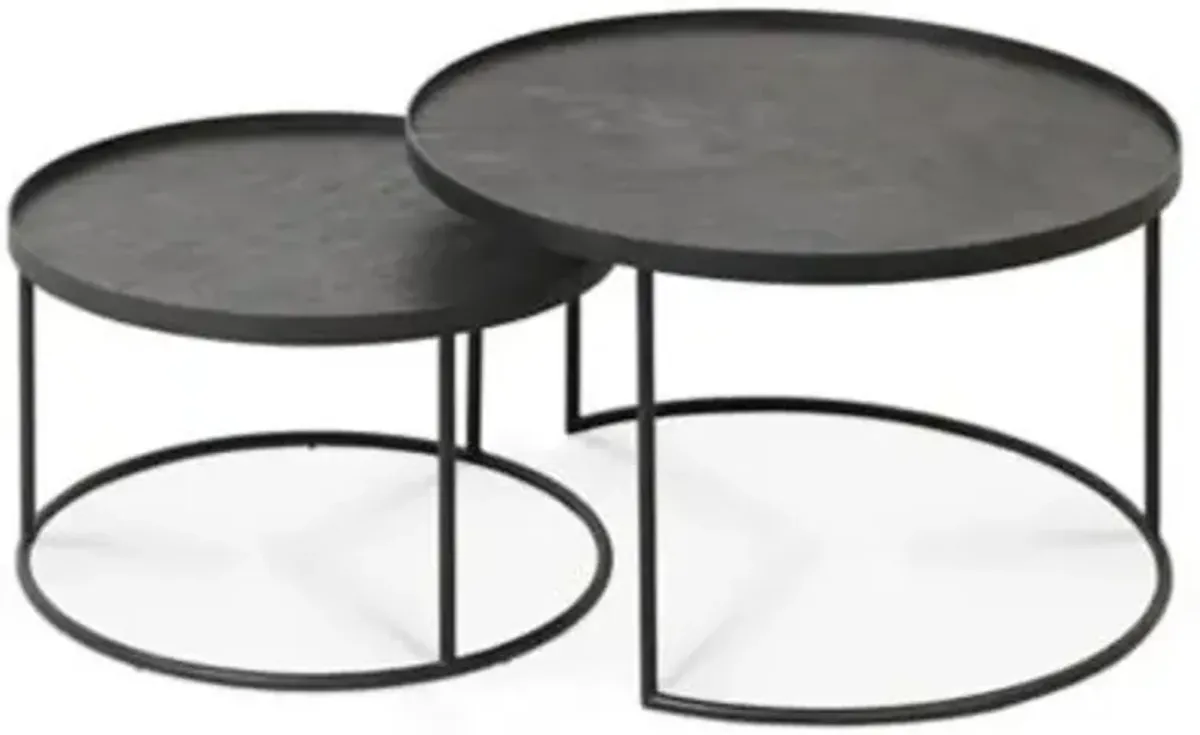 Tray Round Coffee Table Set
