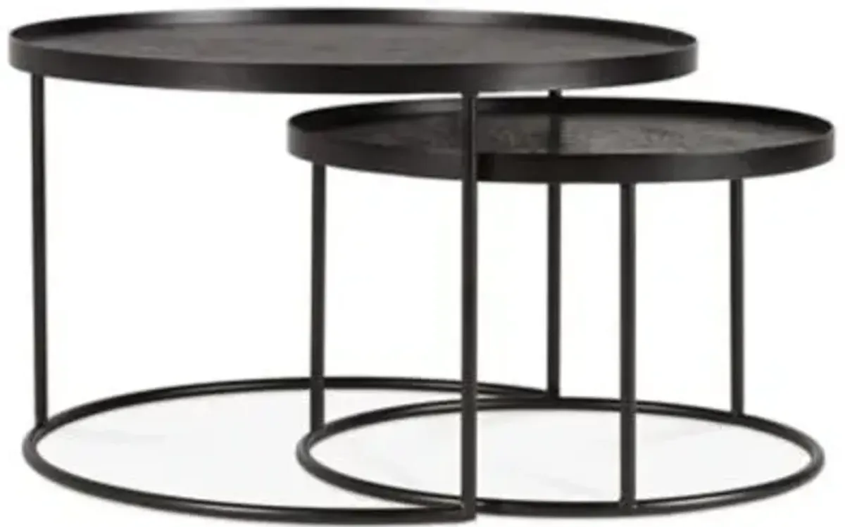 Tray Round Coffee Table Set