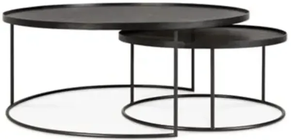 Tray Round Coffee Table Set