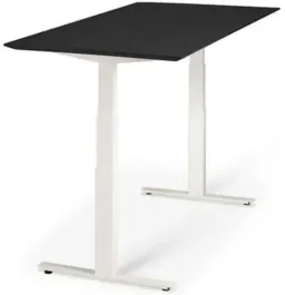 White And Varnished Oak Black / Top Finish: Varnished Oak Black; Base Finish: White color