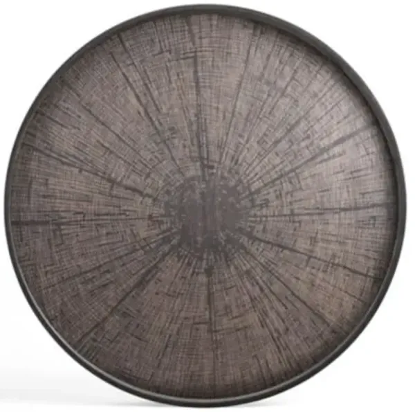 Slice Round Wooden Tray