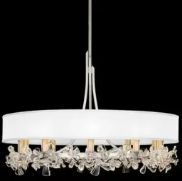 White Fabric / Silver color