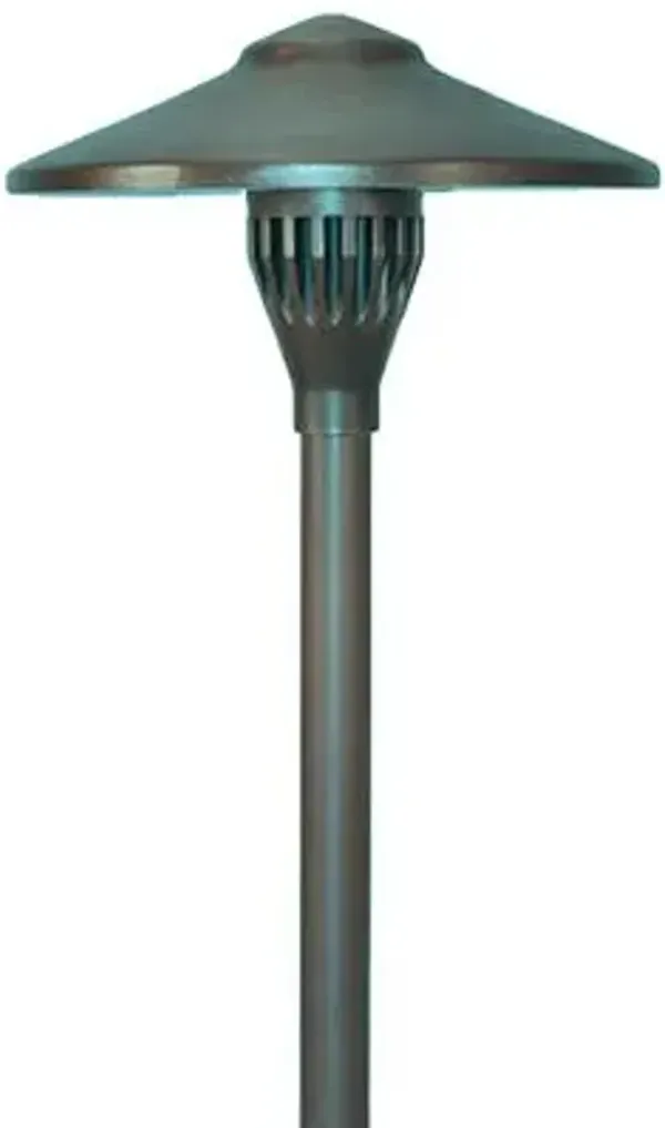 Brass Panel LED China Hat Area Light