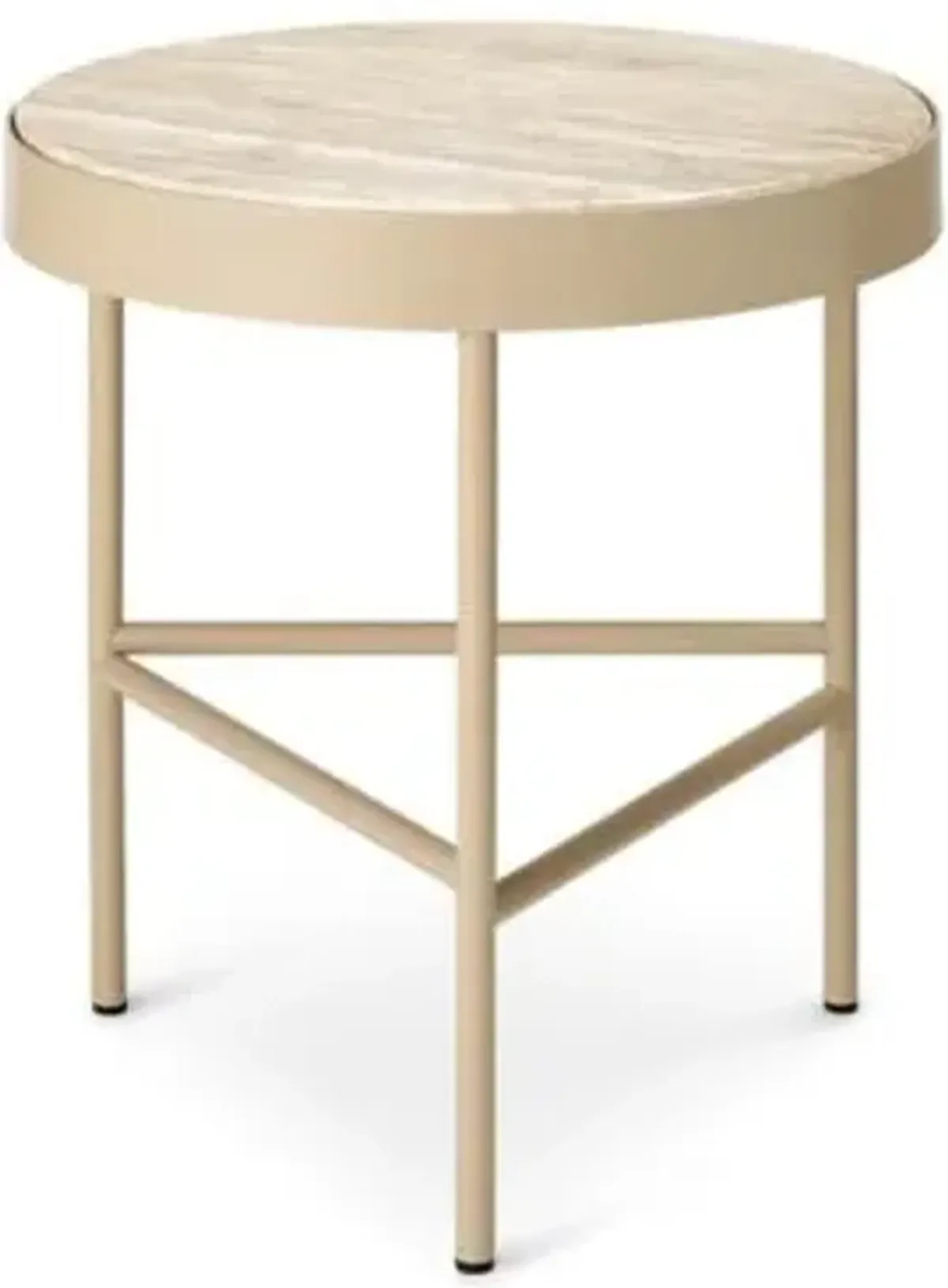 Travertine Side Table