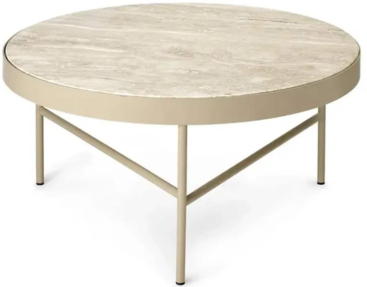 Travertine Side Table