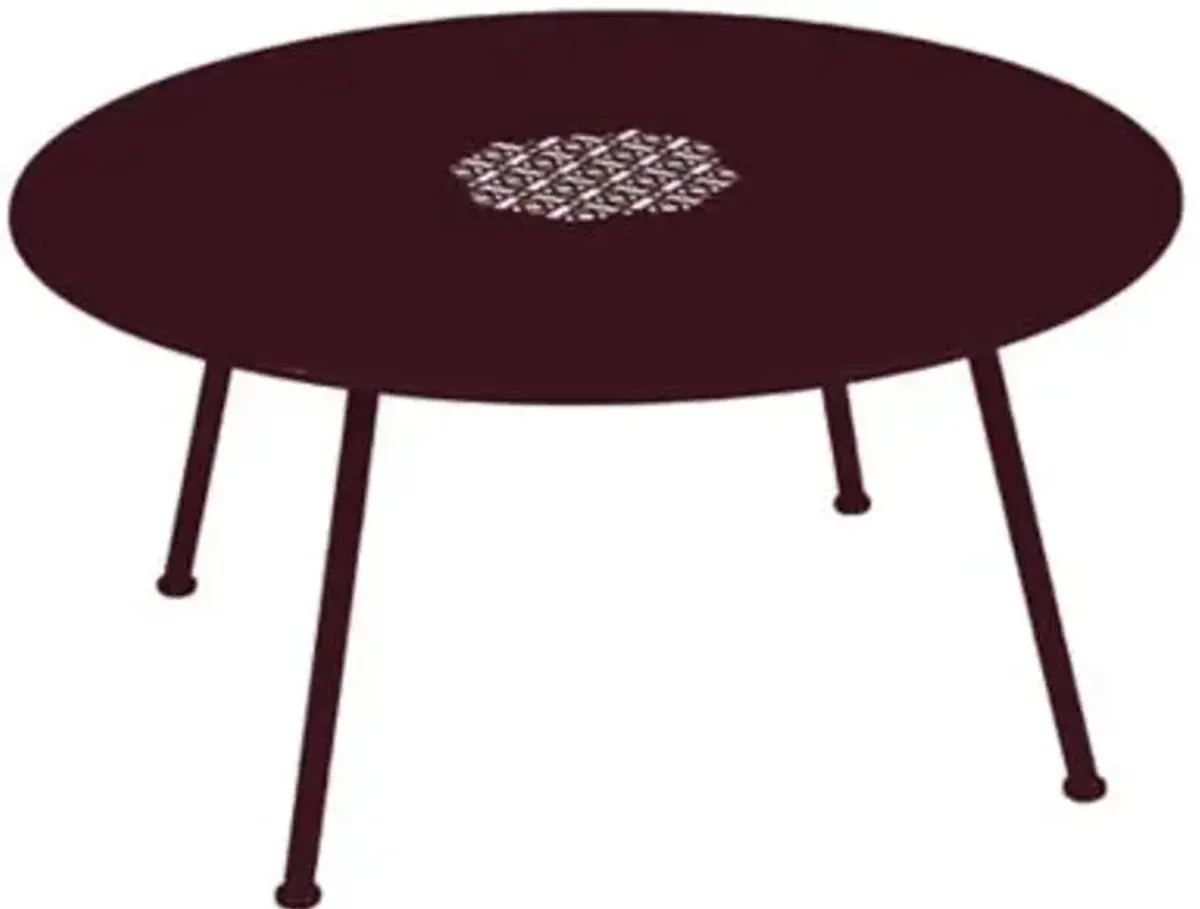 Lorette Perforated Round Low Table