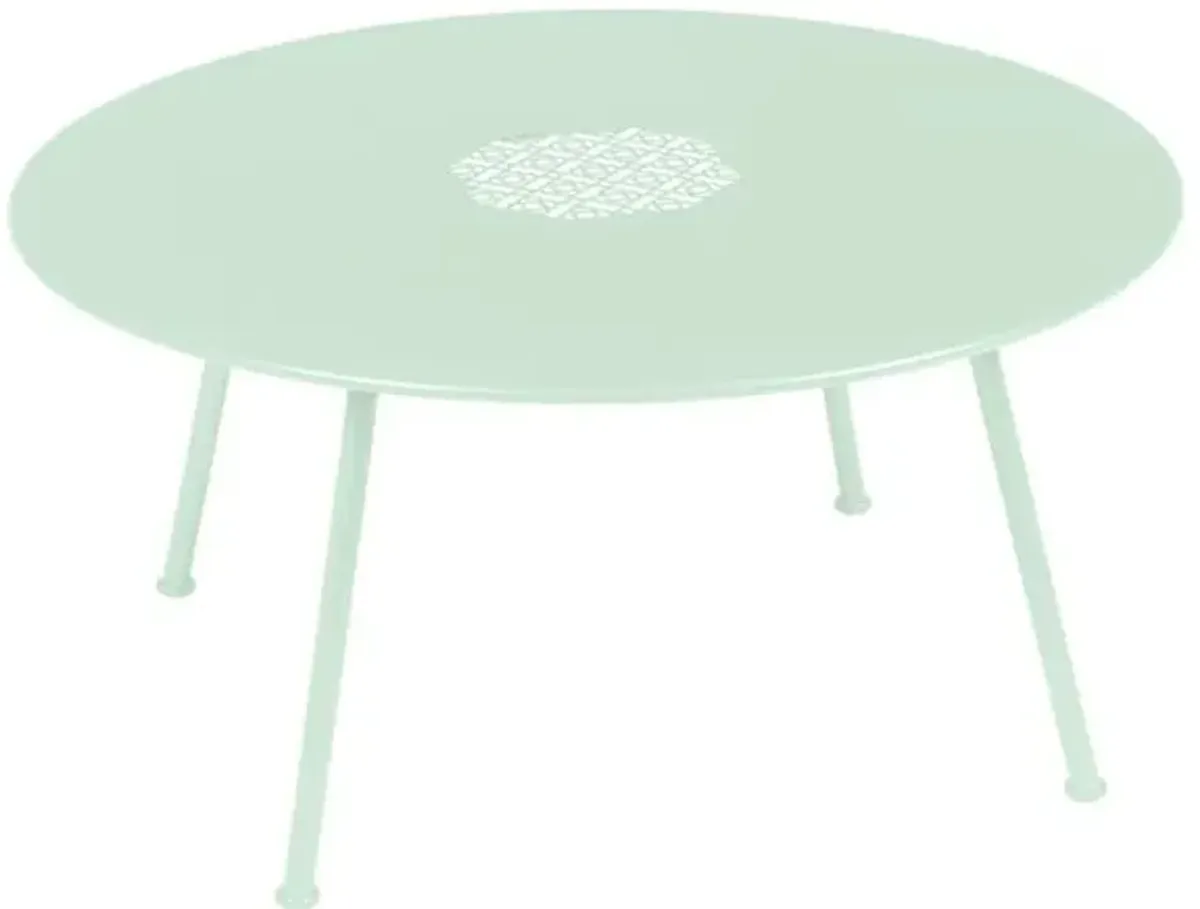 Lorette Perforated Round Low Table