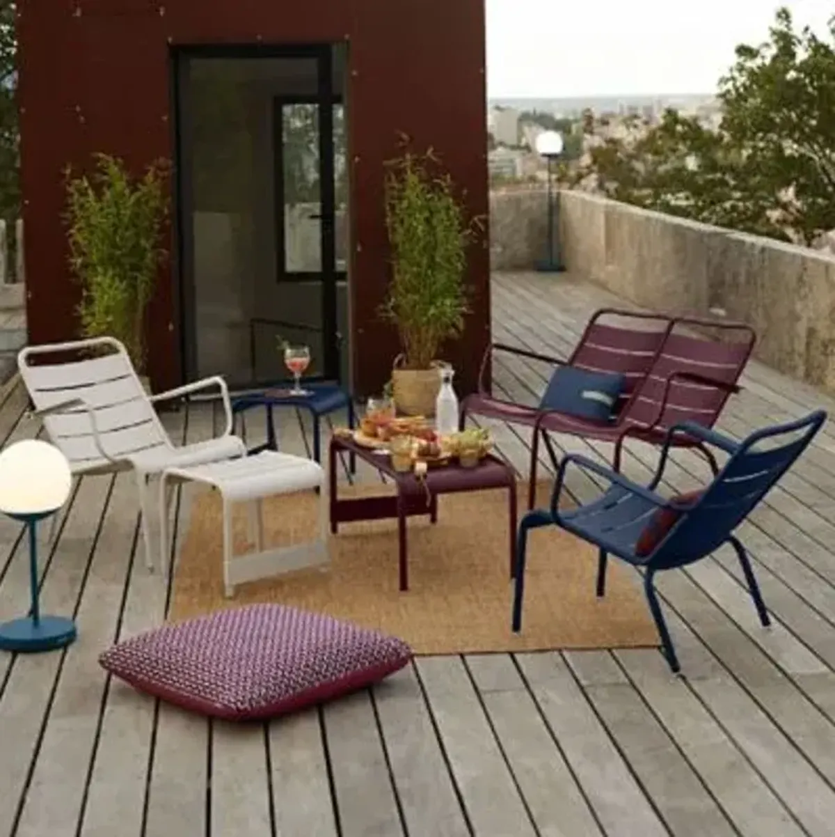Luxembourg Outdoor Small Low Table/Footrest