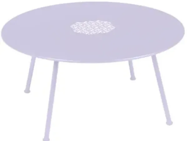 Lorette Perforated Round Low Table