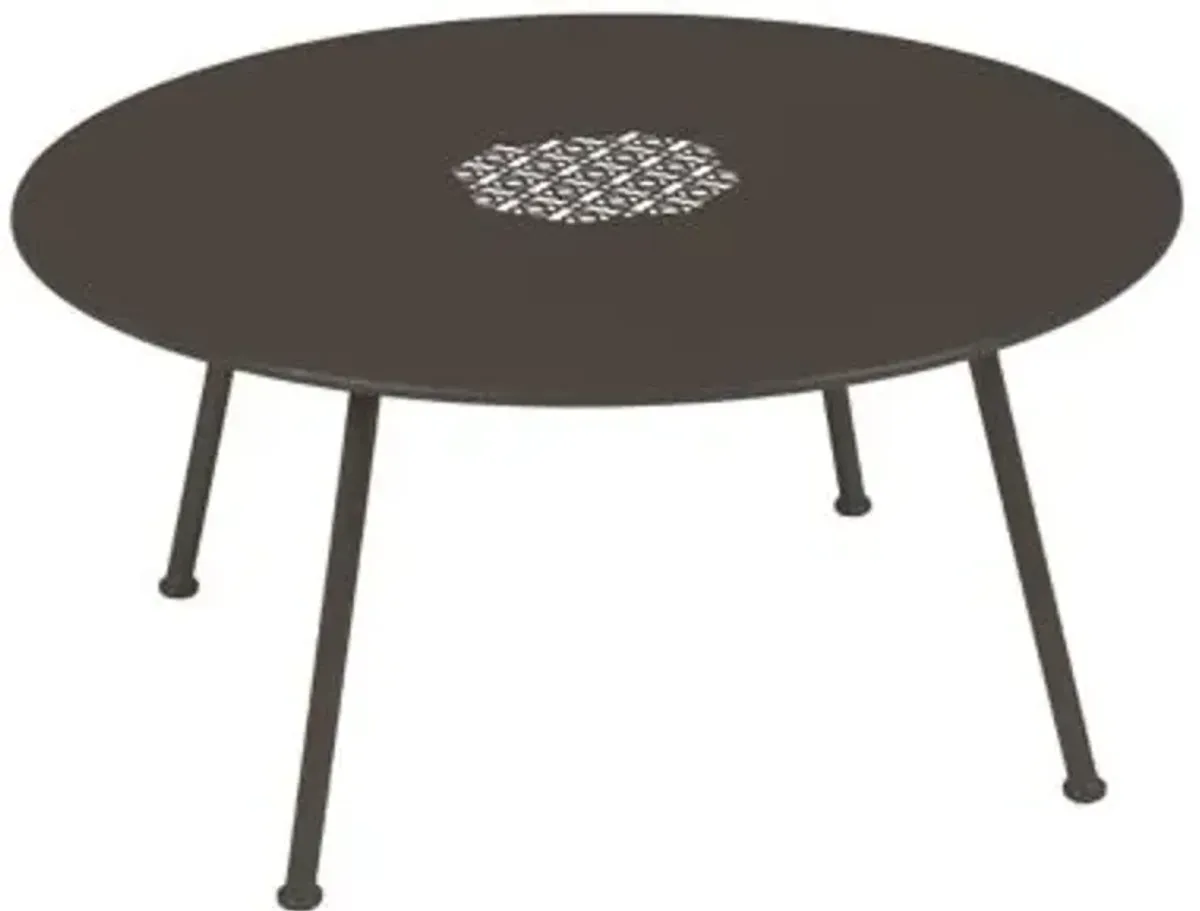 Lorette Perforated Round Low Table