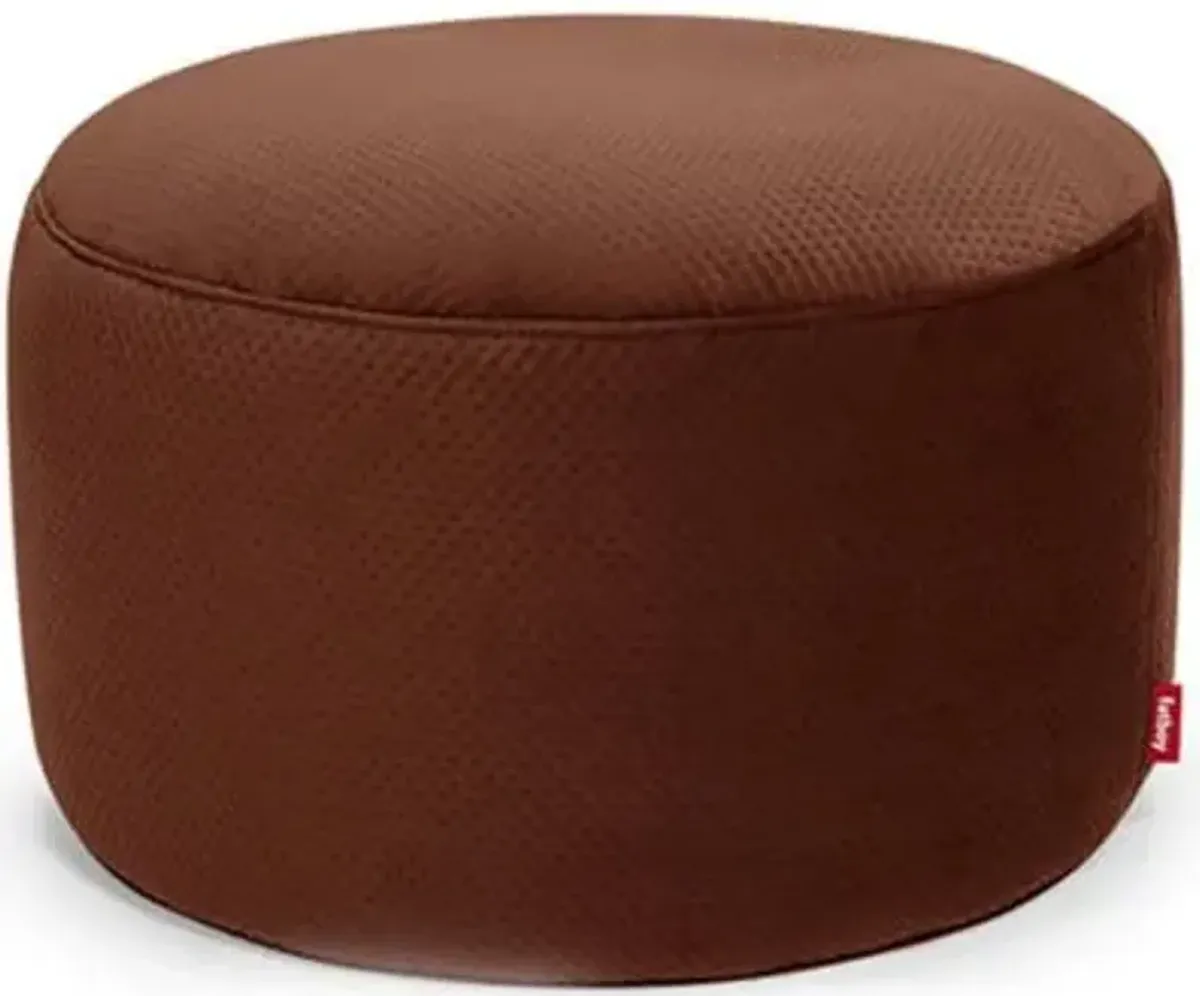 Point Large Recycled Royal Velvet Pouf
