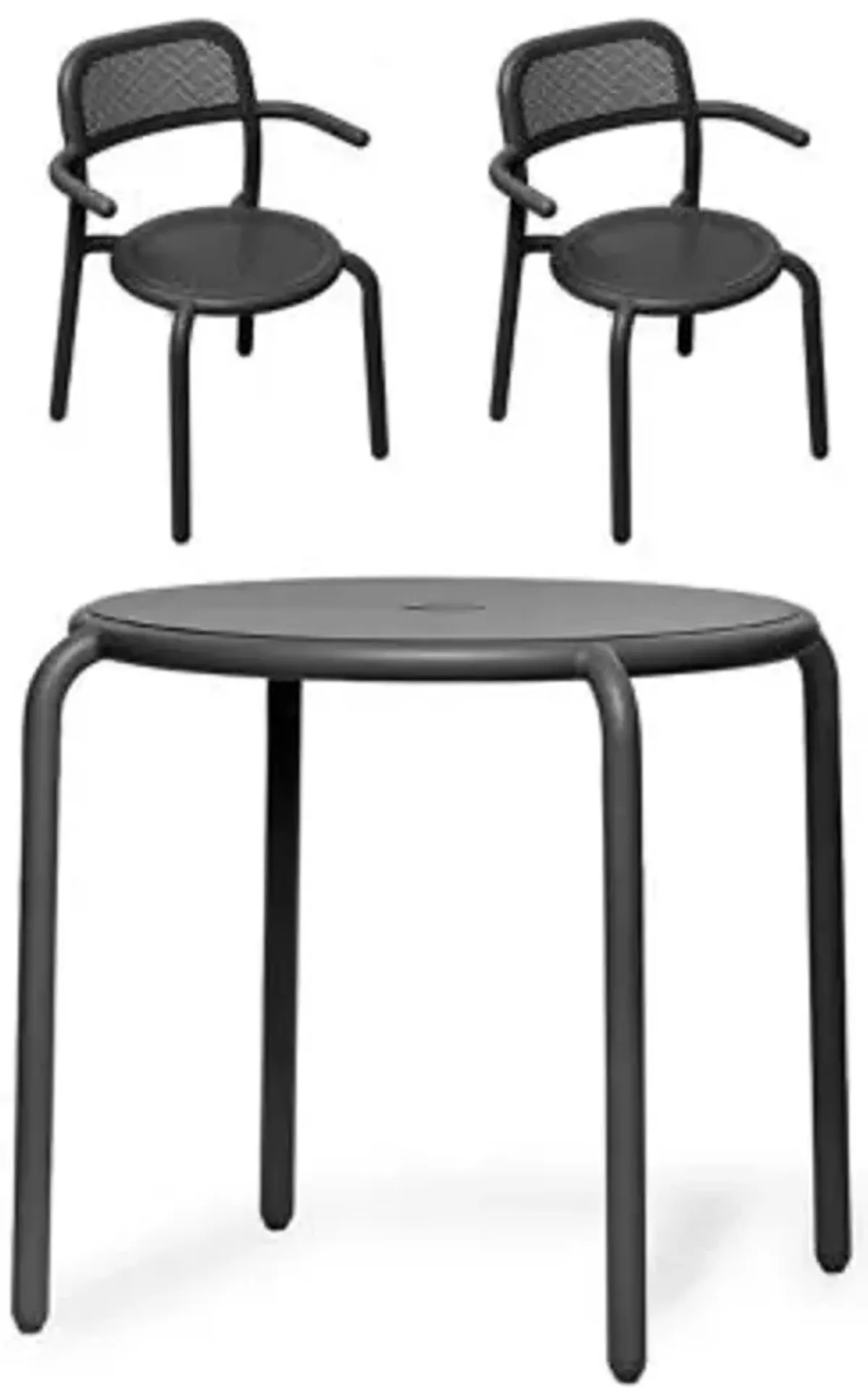 Toni Bistreau Outdoor Dining Table Set with Armchairs