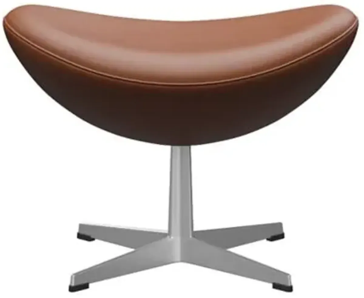 Egg Leather Ottoman
