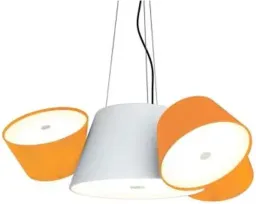 Orange And Off-White / Glossy Lacquered color