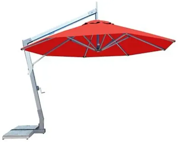 Hurricane Round Side Wind Aluminum Cantilever Umbrella With Base
