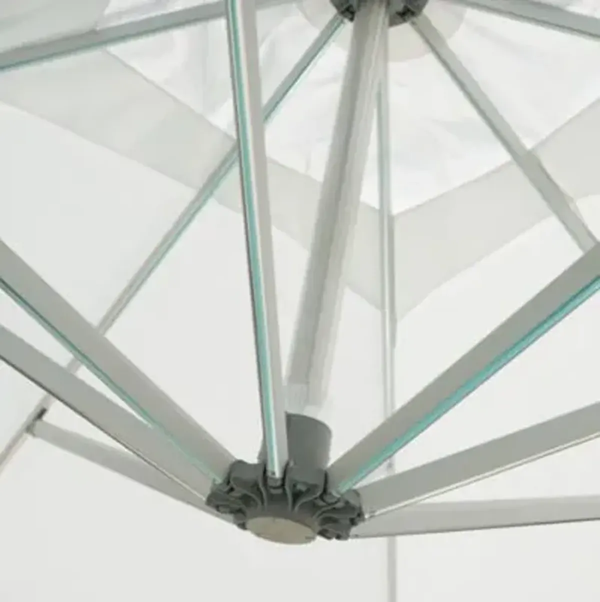 Hurricane Square Side Wind Aluminum Cantilever Umbrella With Base, 11 Ft.