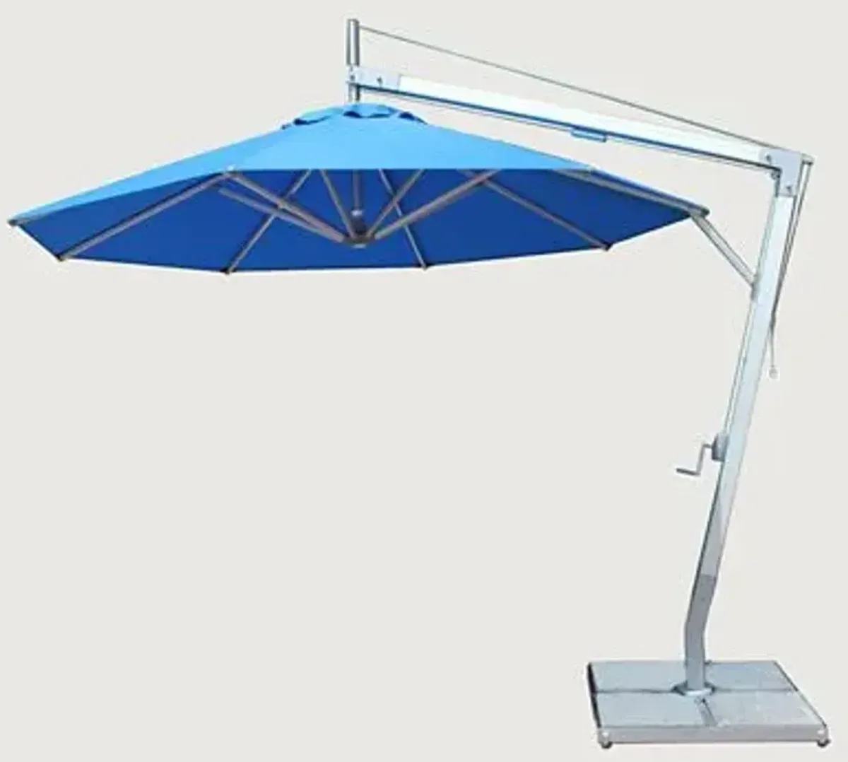 Santa Ana Round Side Wind Aluminum Cantilever Umbrella With Base