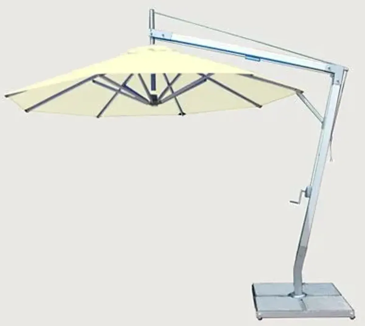 Santa Ana Round Side Wind Aluminum Cantilever Umbrella With Base