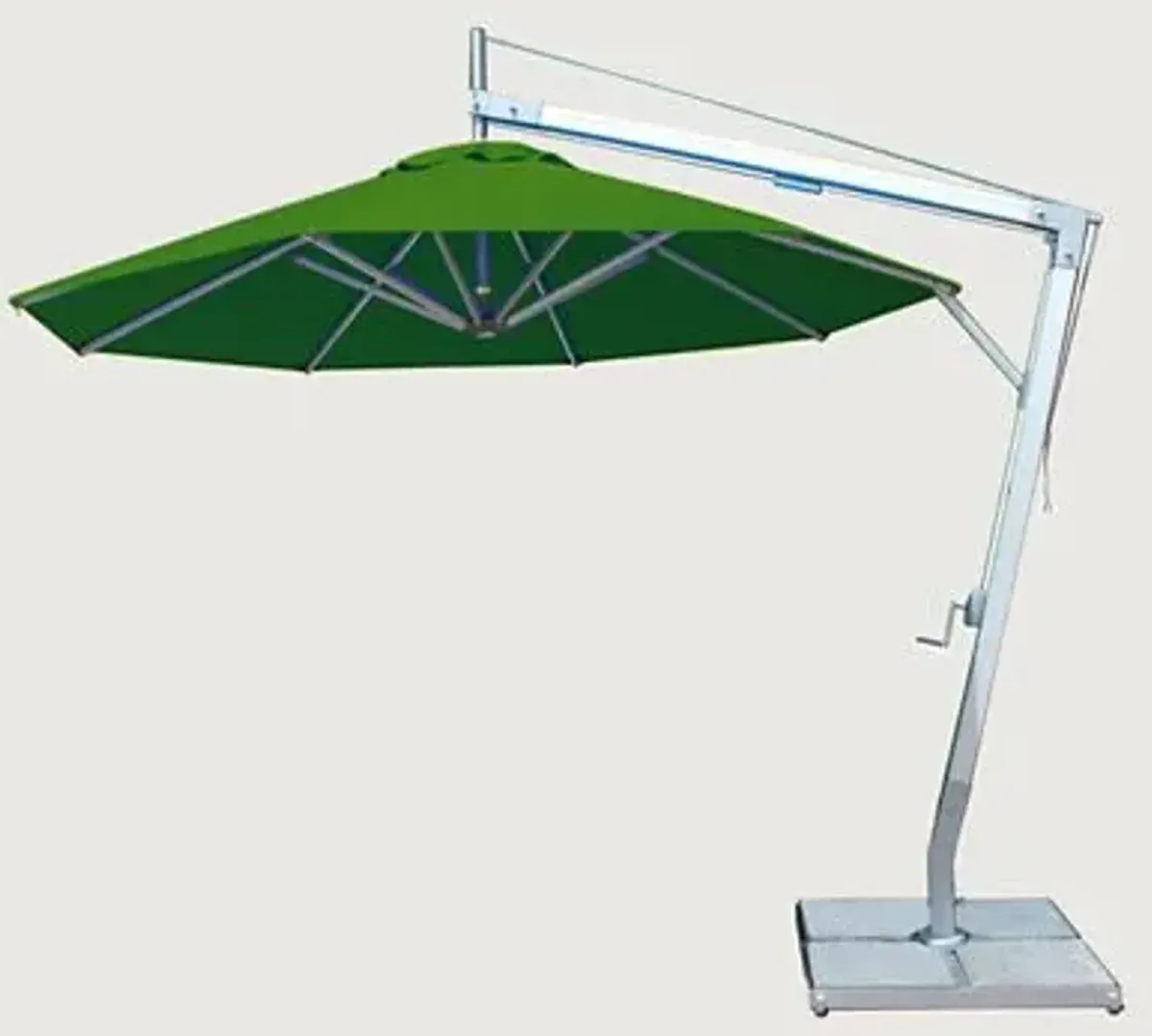 Santa Ana Round Side Wind Aluminum Cantilever Umbrella With Base