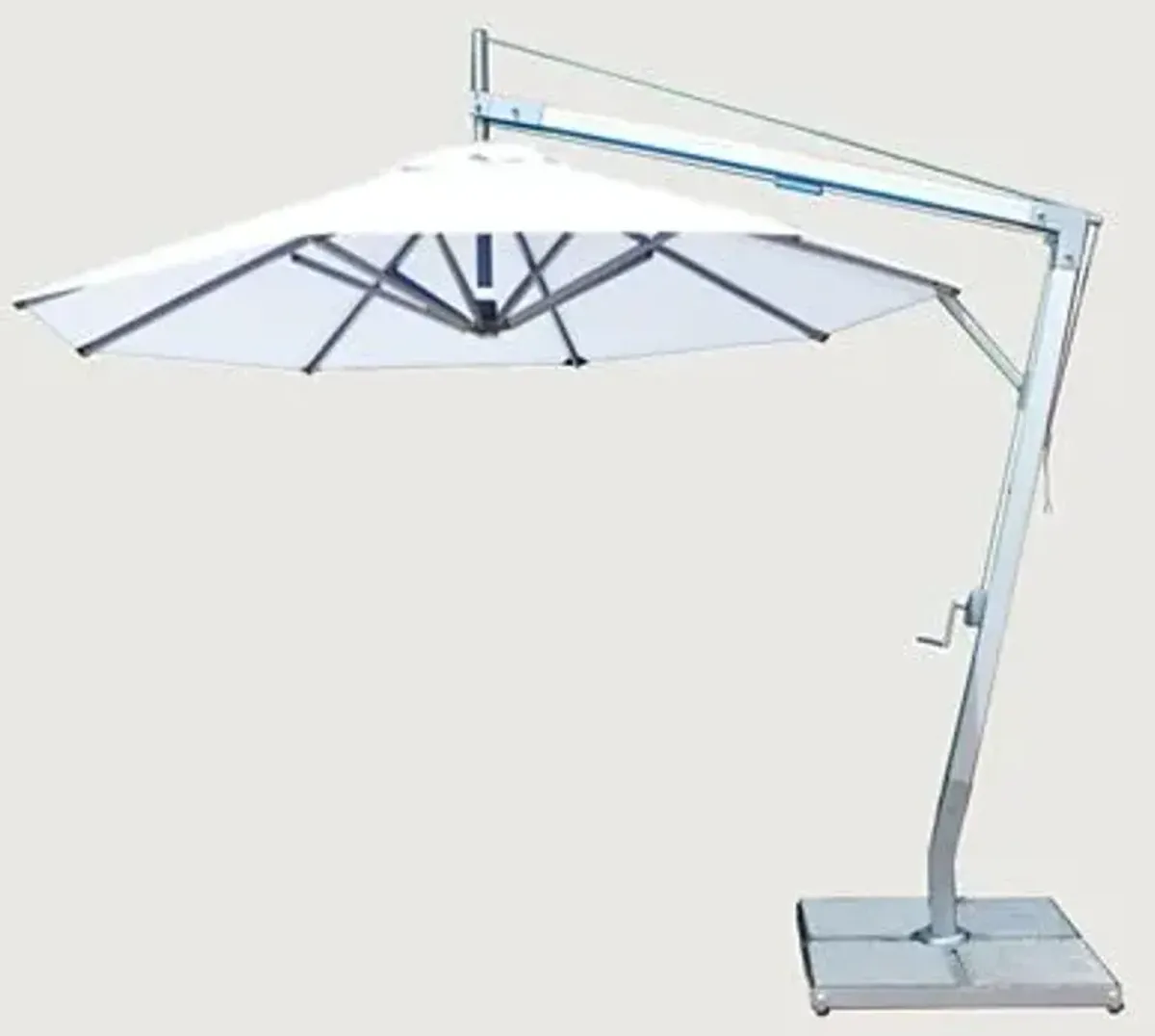 Santa Ana Round Side Wind Aluminum Cantilever Umbrella With Base