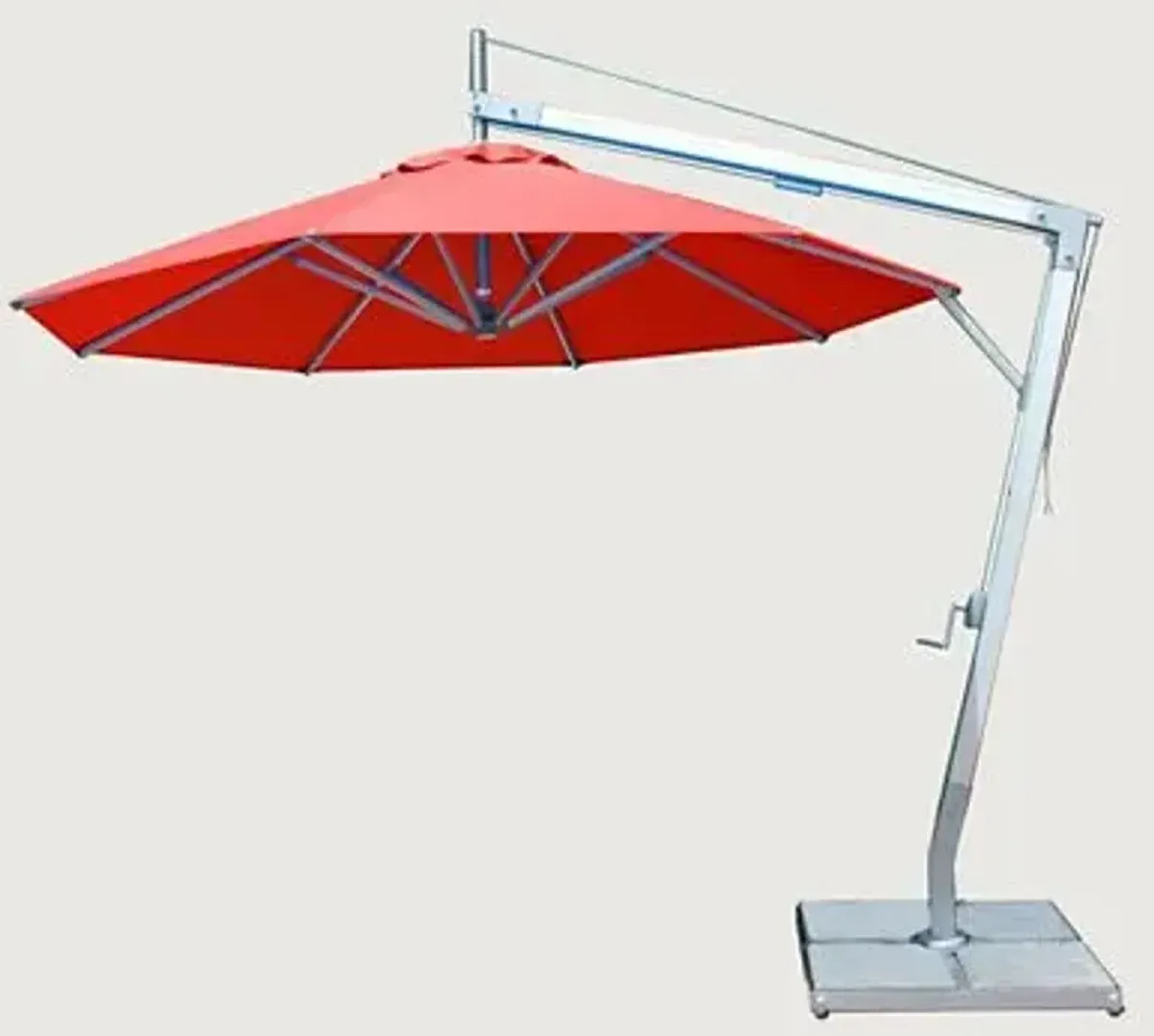 Santa Ana Round Side Wind Aluminum Cantilever Umbrella With Base