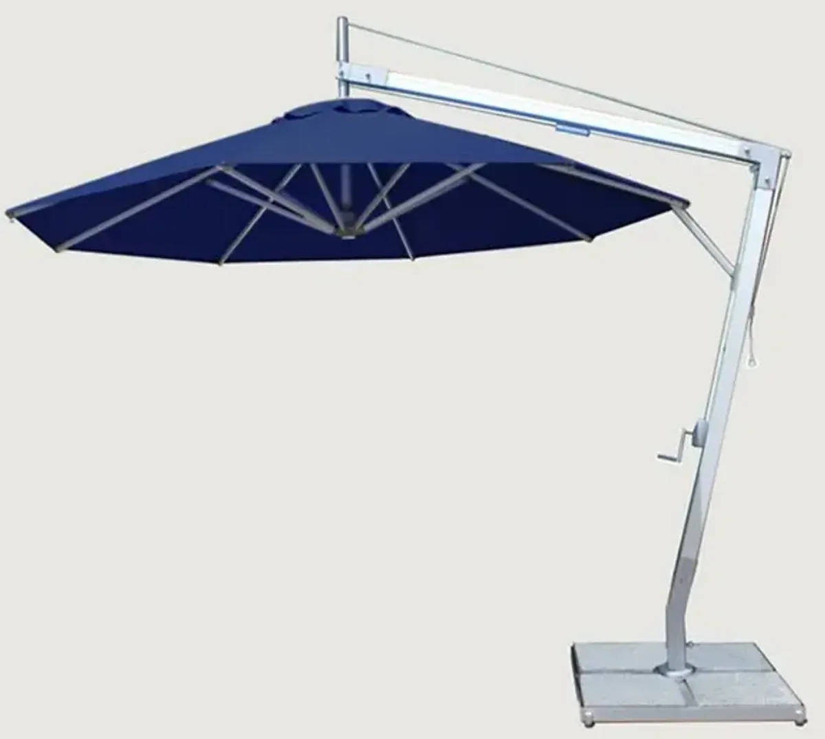 Santa Ana Round Side Wind Aluminum Cantilever Umbrella With Base