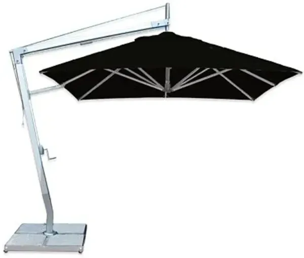 Santa Ana Square Side Wind Aluminum Cantilever Umbrella With Base