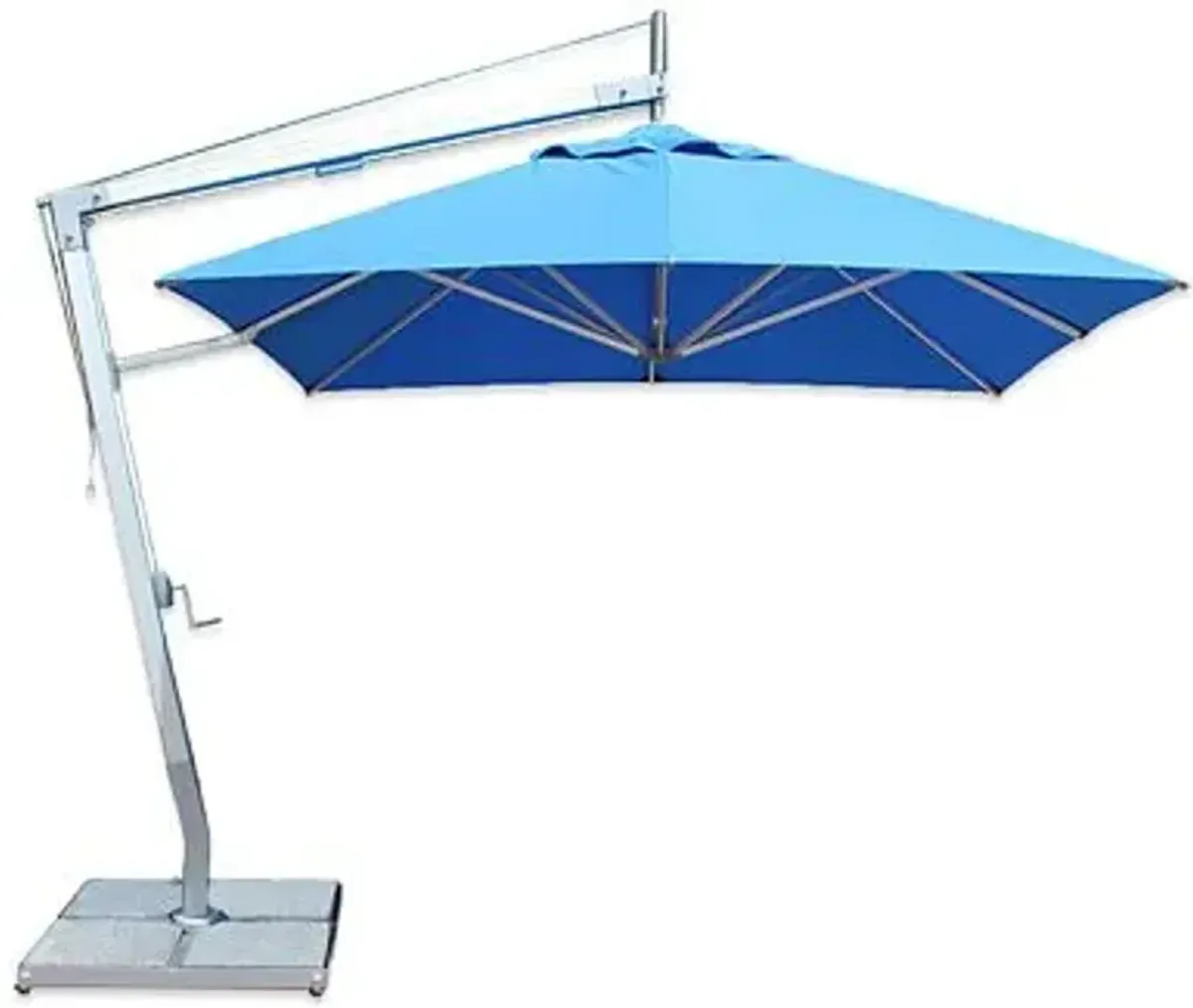 Santa Ana Square Side Wind Aluminum Cantilever Umbrella With Base