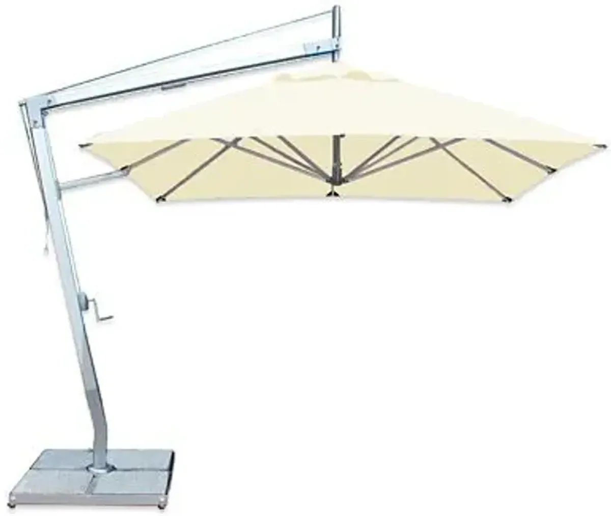 Santa Ana Square Side Wind Aluminum Cantilever Umbrella With Base