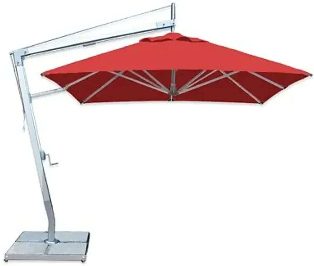 Santa Ana Square Side Wind Aluminum Cantilever Umbrella With Base
