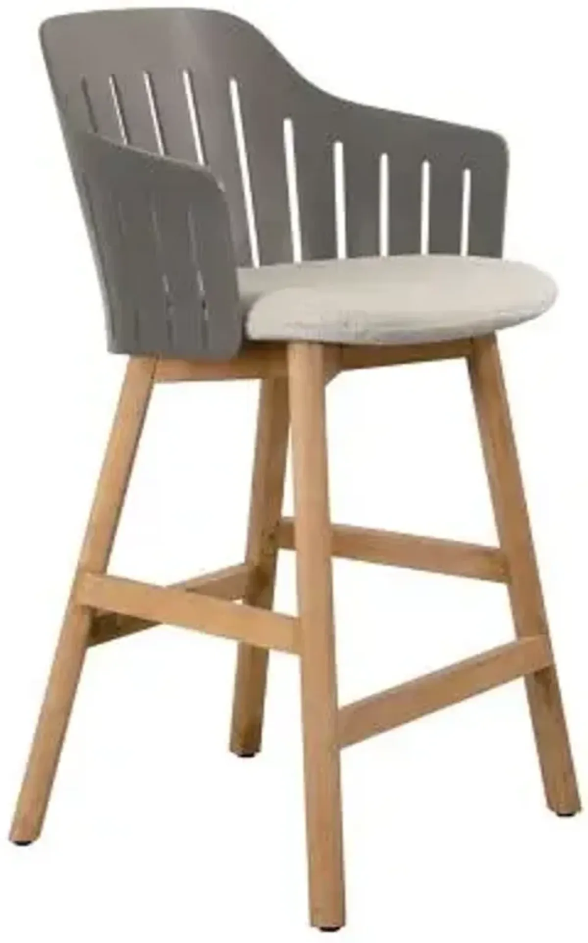 Choice Indoor/Outdoor Stool with Seat Cover, Teak Base