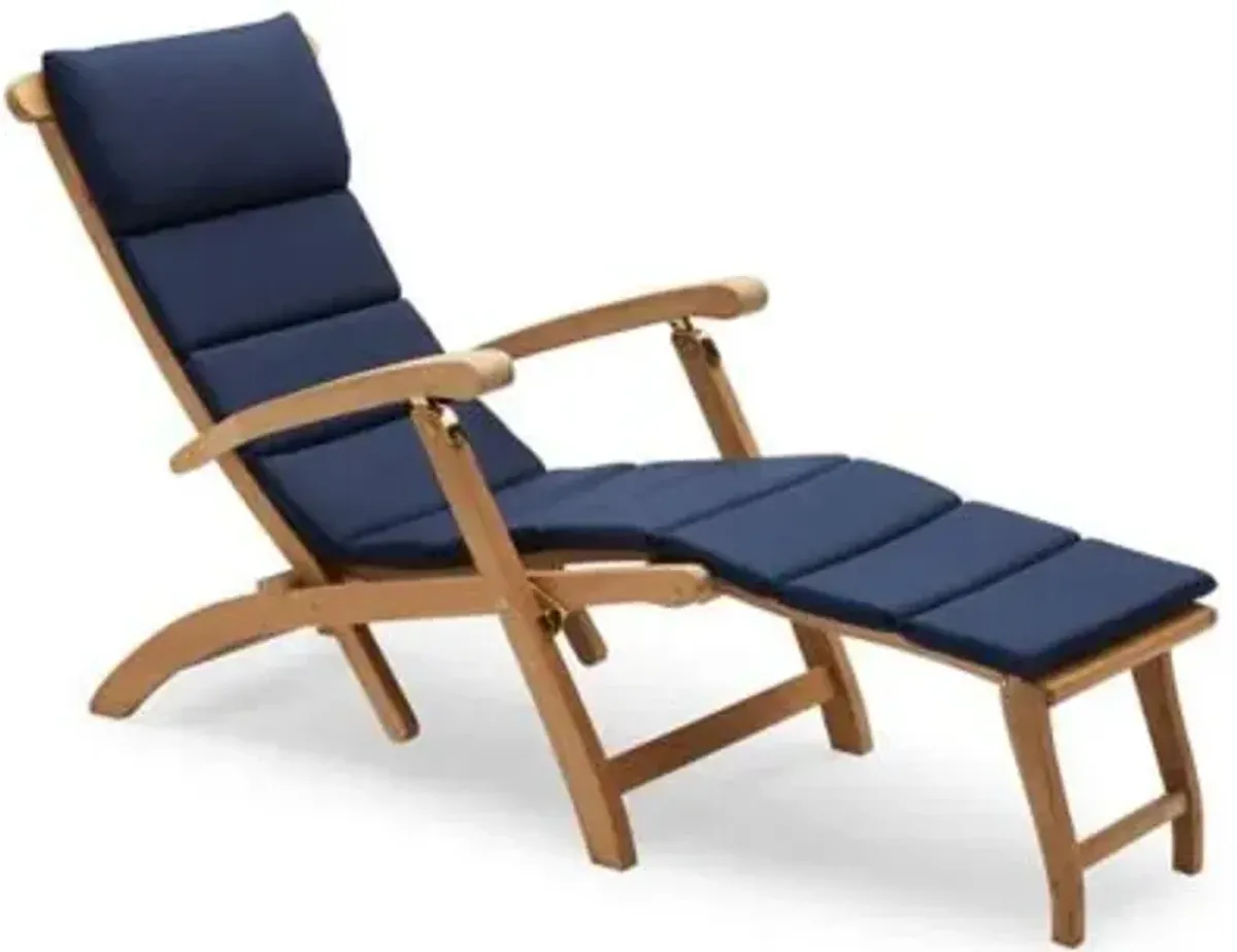 Steamer Outdoor Deck Chair with Cushion