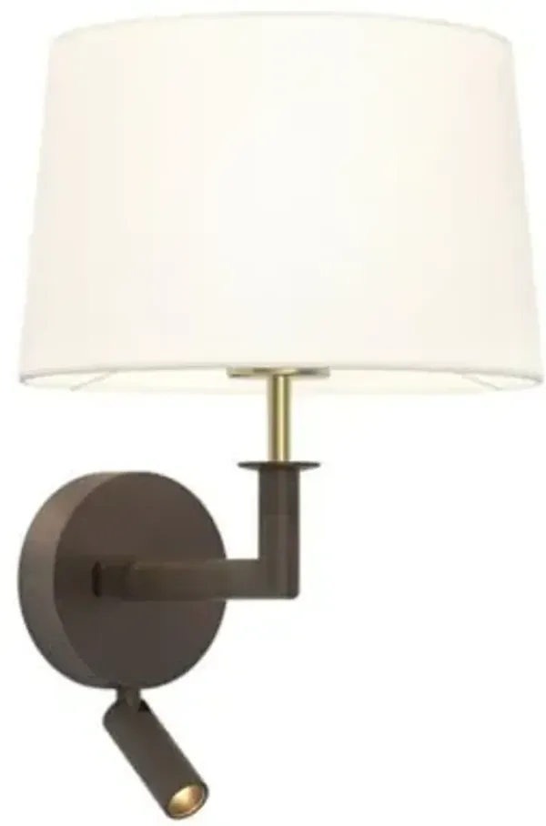 Club Reader Wall Sconce with Round 250 Shade