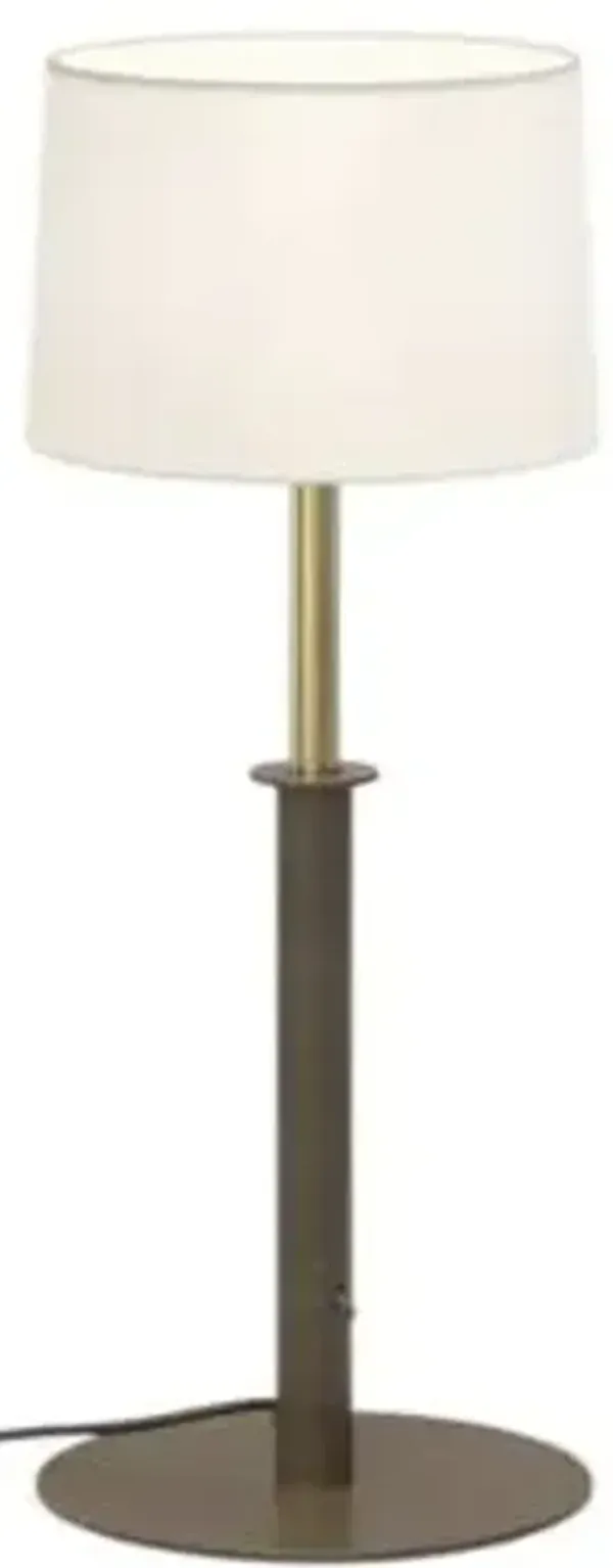 Club Table Lamp with Round 215 Shade