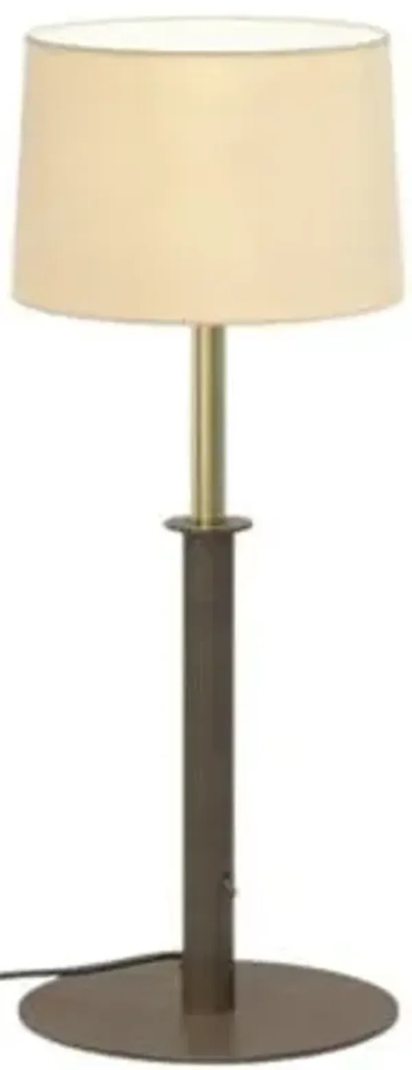 Club Table Lamp with Round 215 Shade